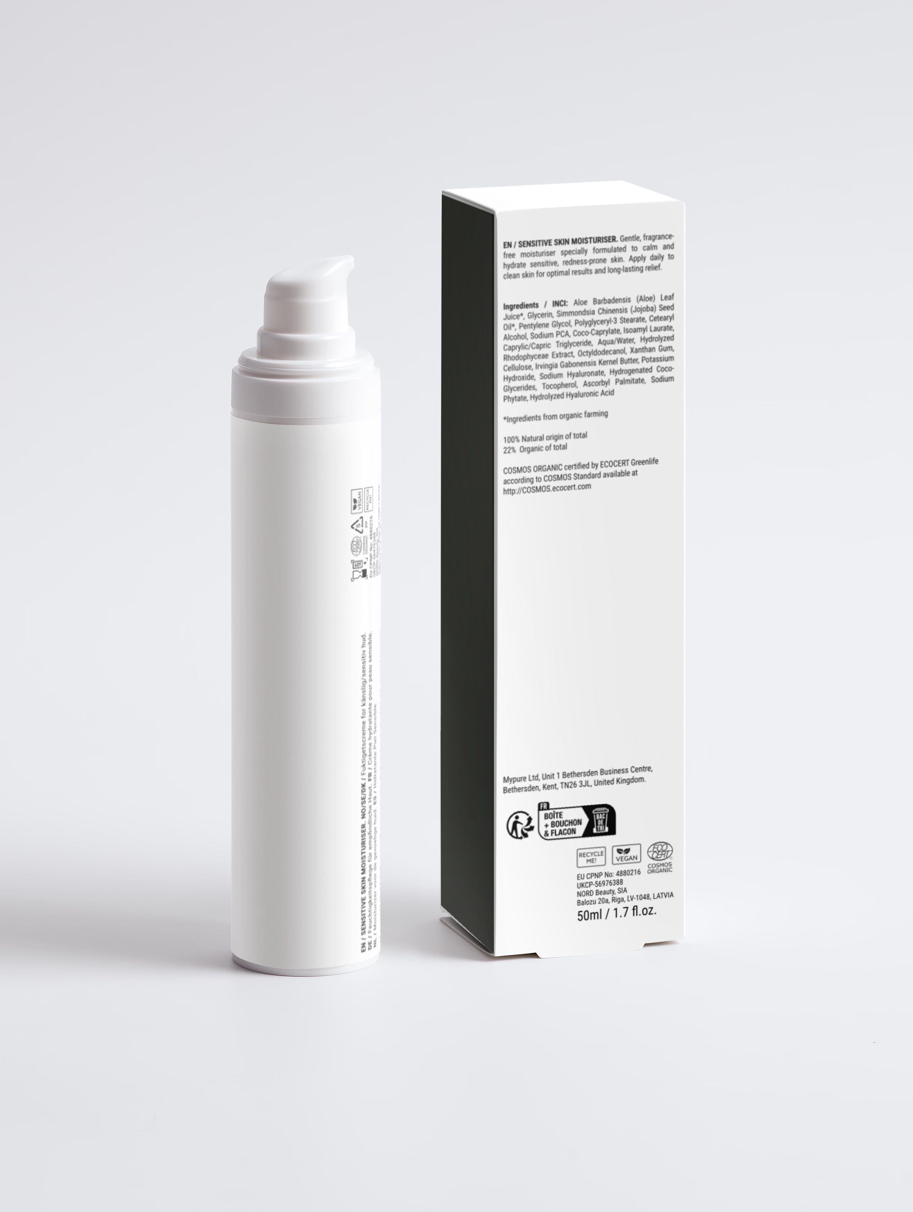 Sensitive Skin Moisturiser, Fragrance Free